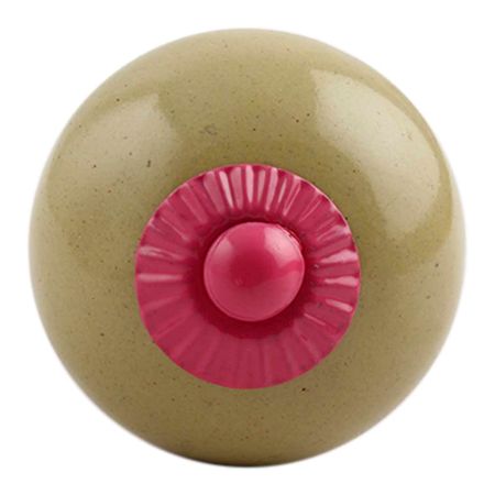 Spanish Olive Pink Fitting Ceramic Knob
